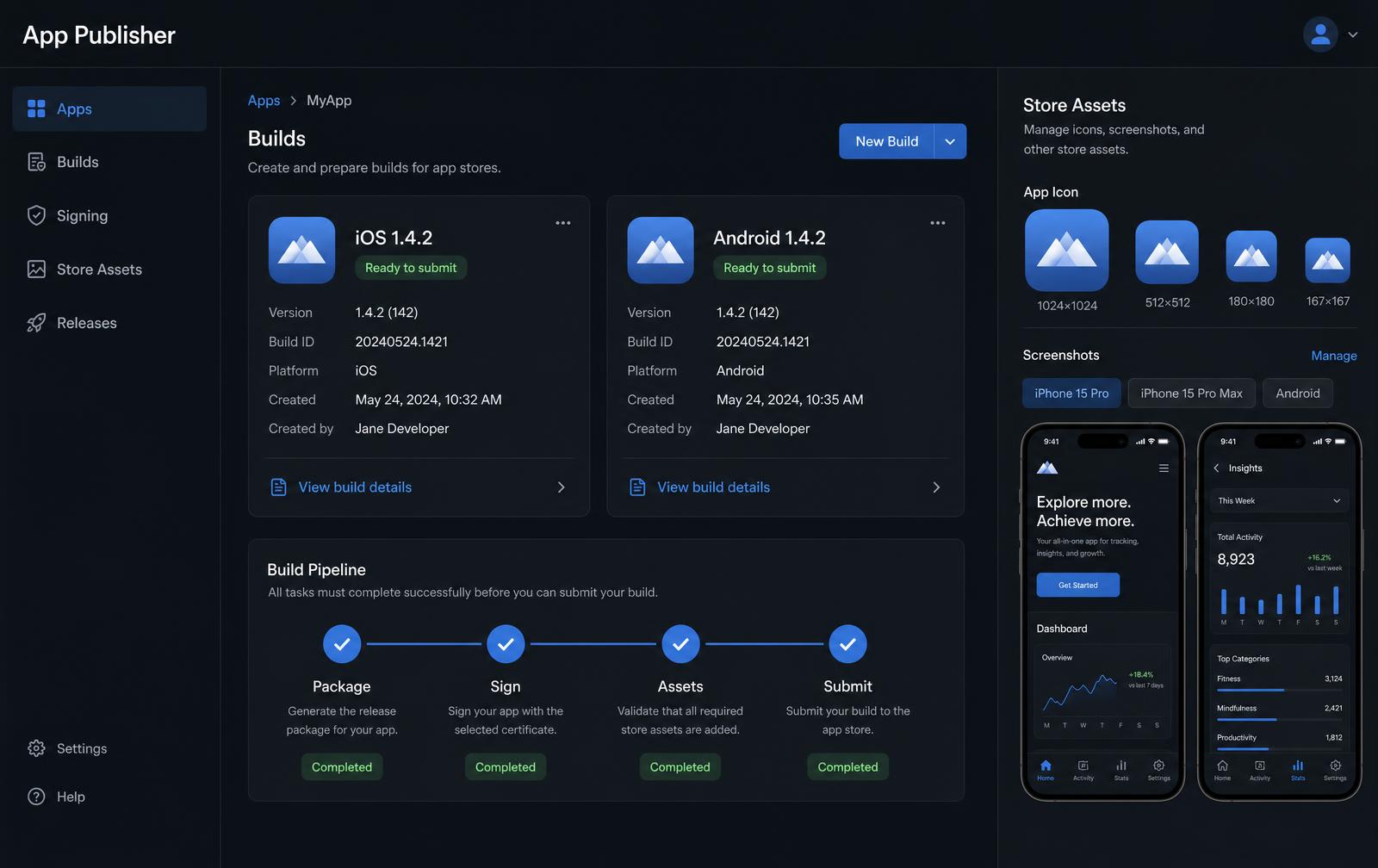 App Publisher Build pipeline